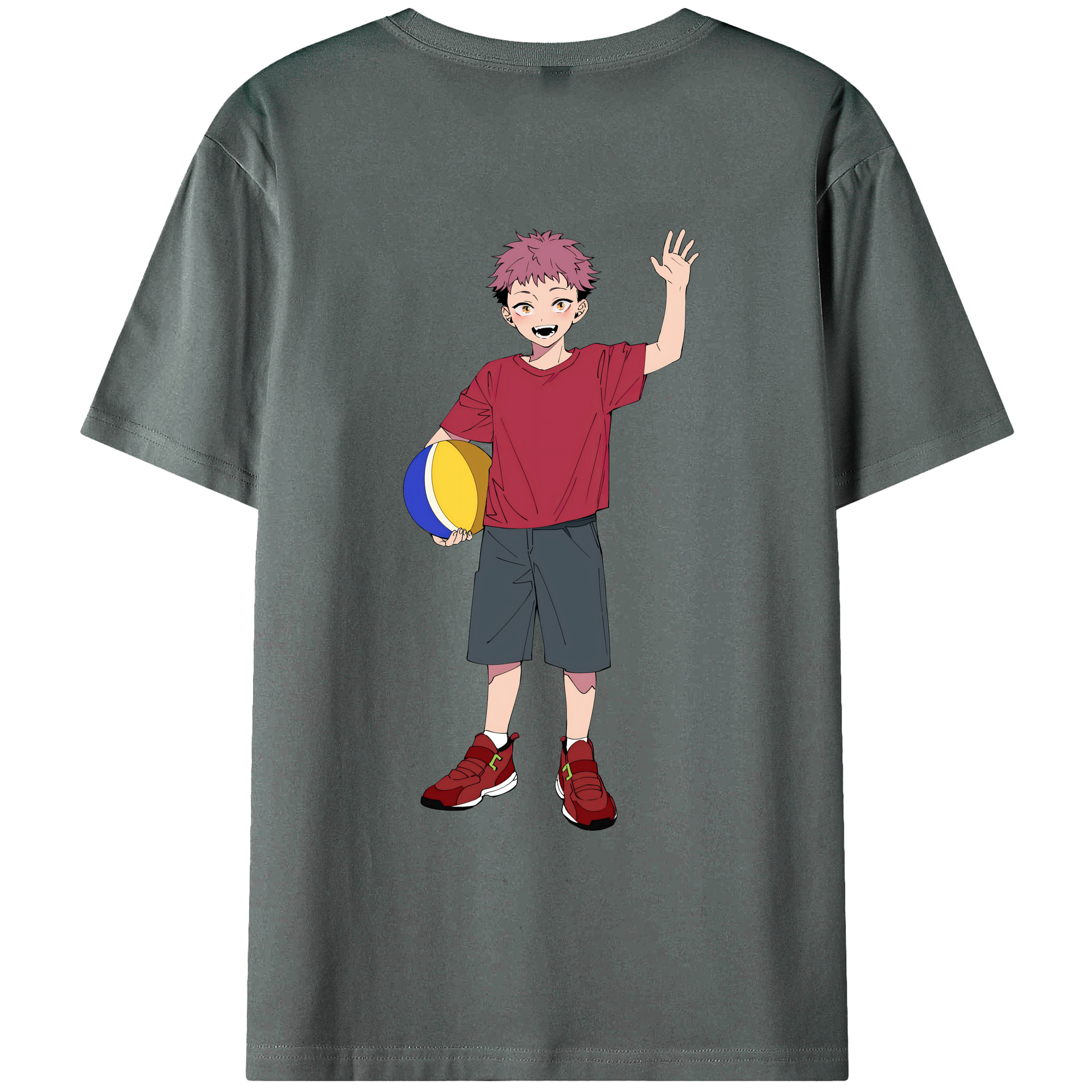 （画像用） 呪術廻戦 Jujutsu Kaisen 綿100％ メンズ半袖Tシャツ（バックプリント） 通気性